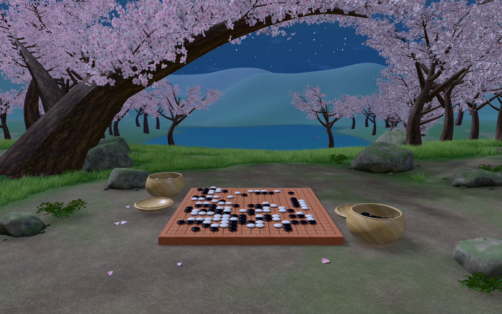 桜の林 · 夜